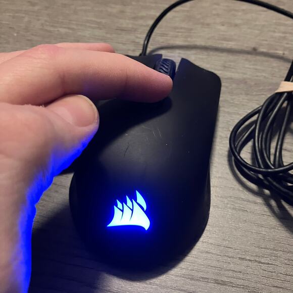 Gaming Corsair Harpoon RGB Wired Mouse Tested Used 6k DPI 5 Mappable Buttons - Picture 11 of 11